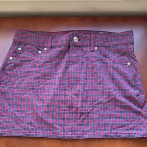 American Eagle Outfitters Red Plaid High Rise Mini Skirt